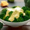 Steamed Broccoli with Cheese Sauce