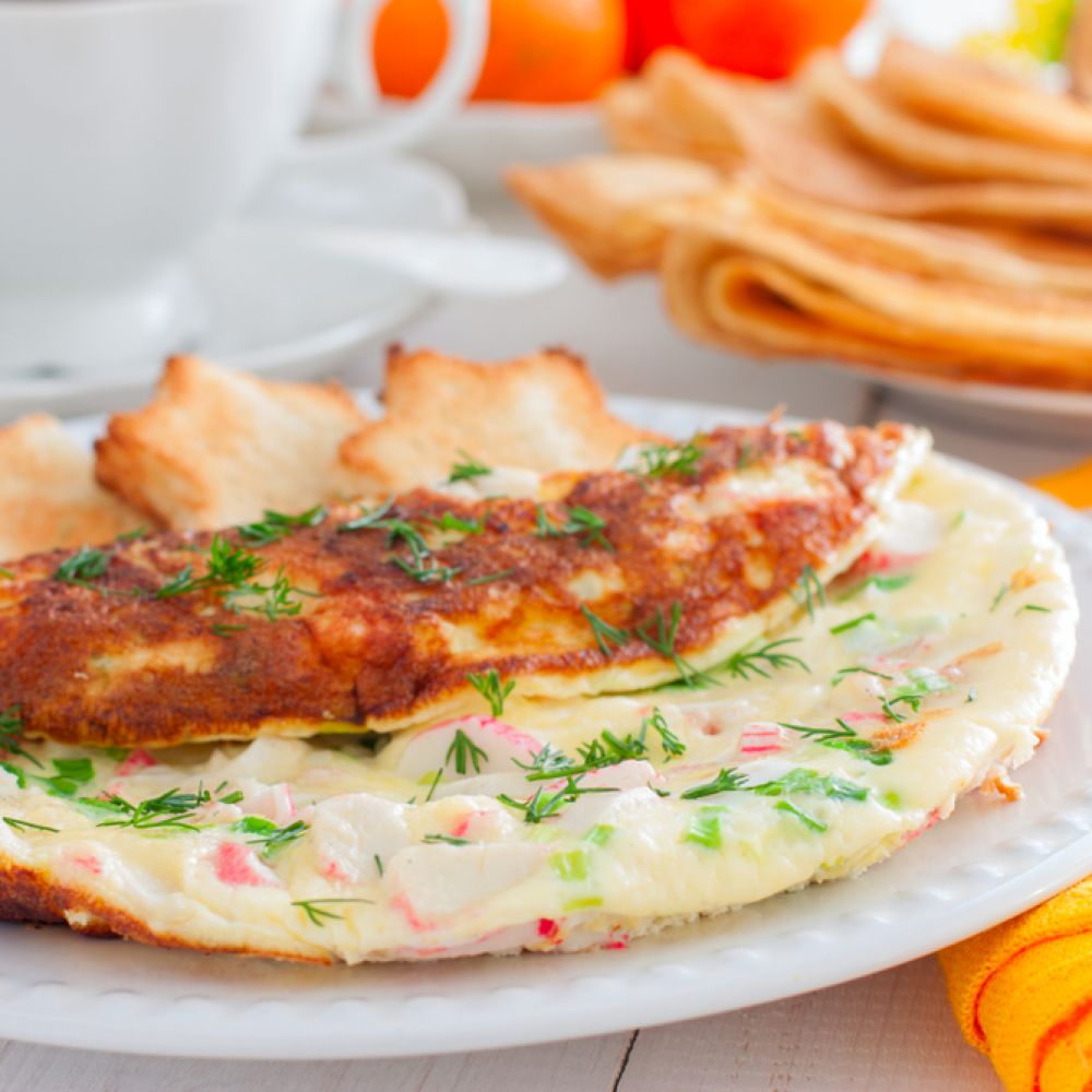 Omelet with Crab Meat