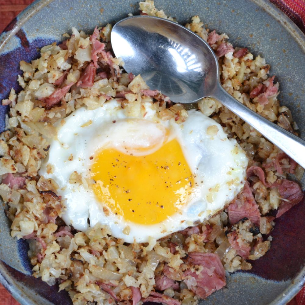 Cauliflower Rice with Chorizo and Egg