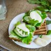 Toast with Mozzarella Cheese, Courgette