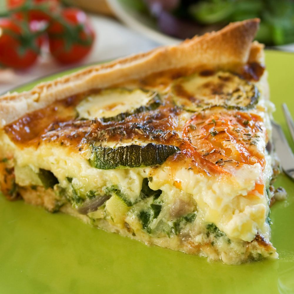 Courgette Quiche with Cheese