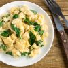 Cheesy Scrambled Tofu with Spinach