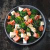 Broccoli Salad with Salmon, Feta Cheese