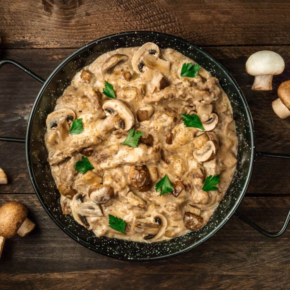 Beef Stroganoff with Mince Meat