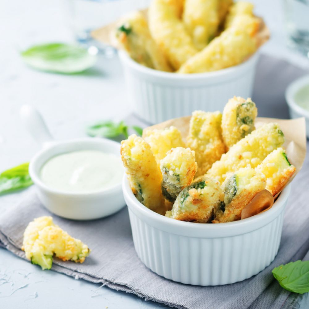 Courgette Fries with Cheese