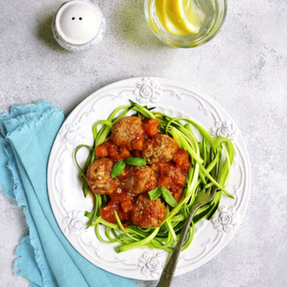 Turkey Meatballs with Lemon Courgette Noodles