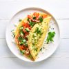 Vegetable Omelette with Cheddar Cheese