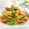 Courgette Omelette with Feta and Vegetables