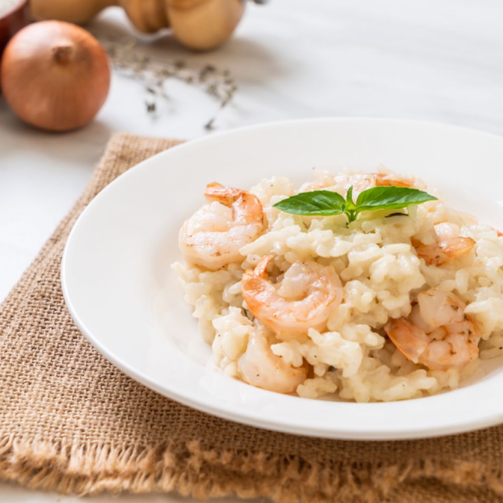 Creamy Garlic Prawn Risotto