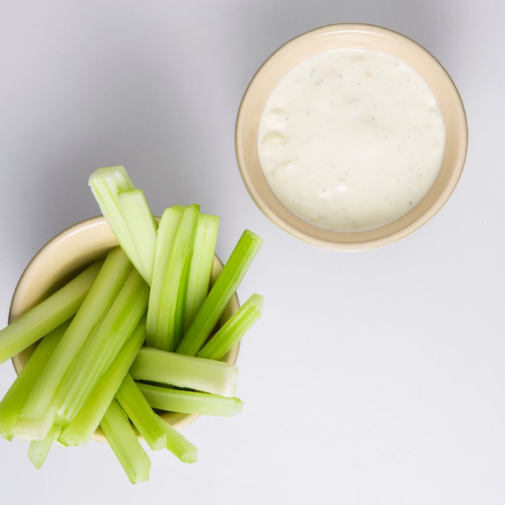 Blue Cheese Dip With Celery Sticks