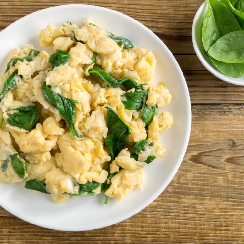 Spinach Scrambled Eggs