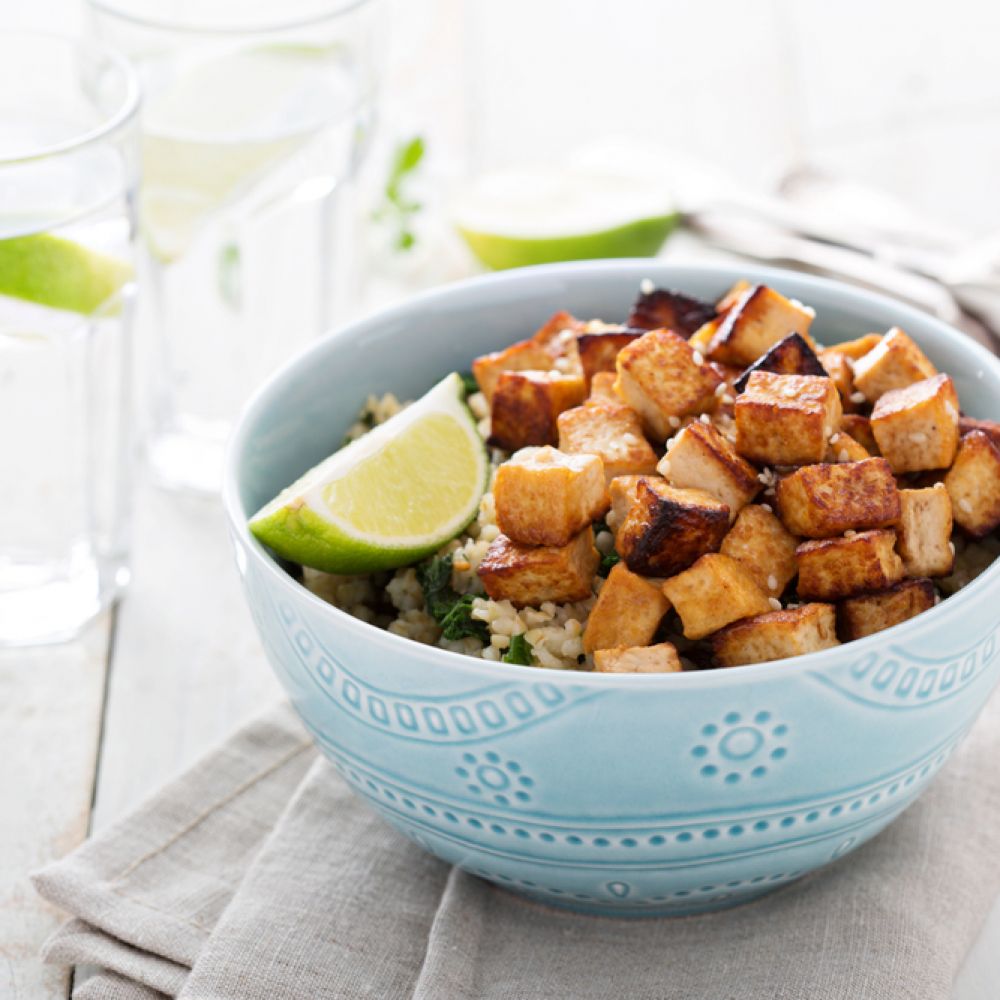 Tofu with Cauliflower Fried Rice