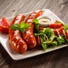 Grilled Sausages with Vegetable Salad