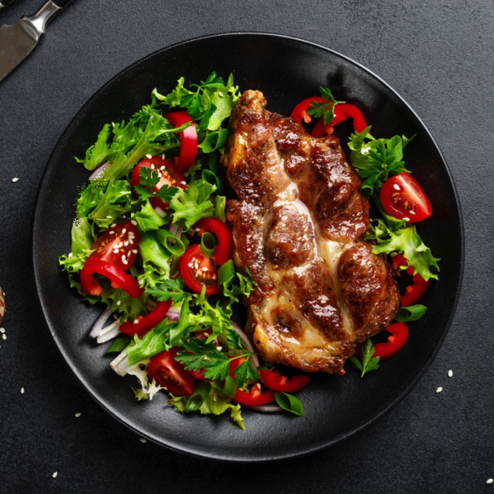 Beef Steak with Fresh Vegetables