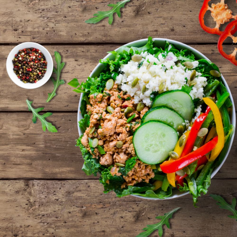 Cauliflower Rice with Chicken and Vegetables