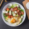 Salad with Fried Egg and Bacon