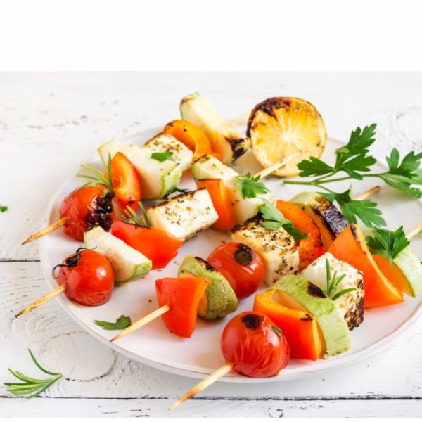 Grilled Tofu Skewers with Vegetables