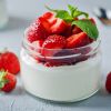 Yogurt with Mascarpone and Strawberries