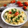 Cheesy Scrambled Eggs with Spinach