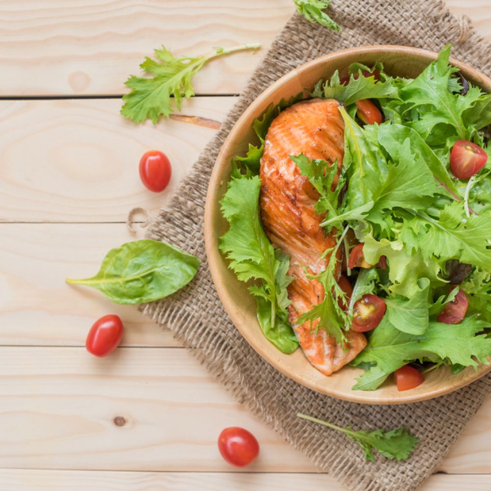 Pan-Fried Salmon Salad