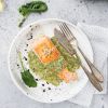 Salmon with Spinach Cream Sauce