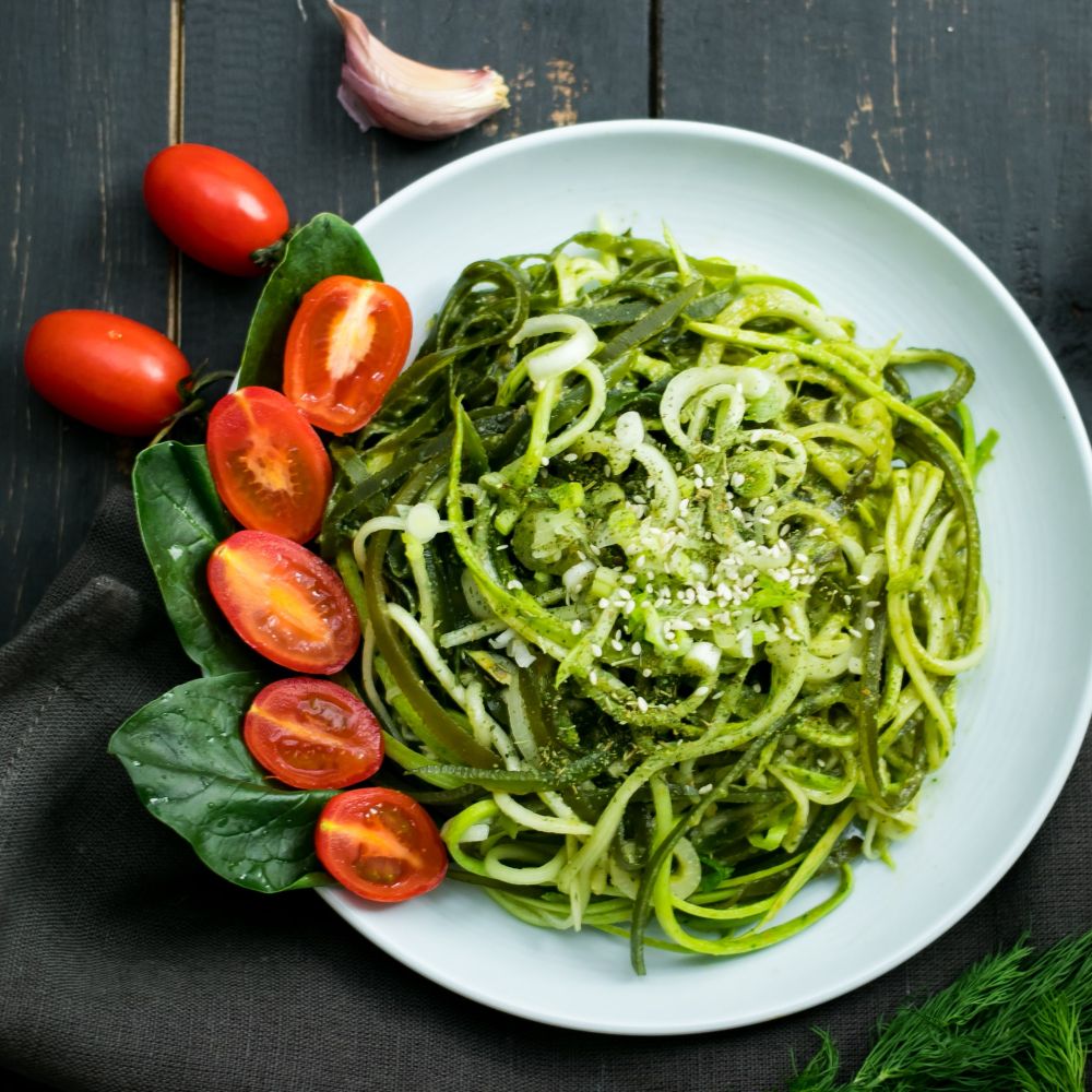 Courgette Noodles with Cheddar Cheese