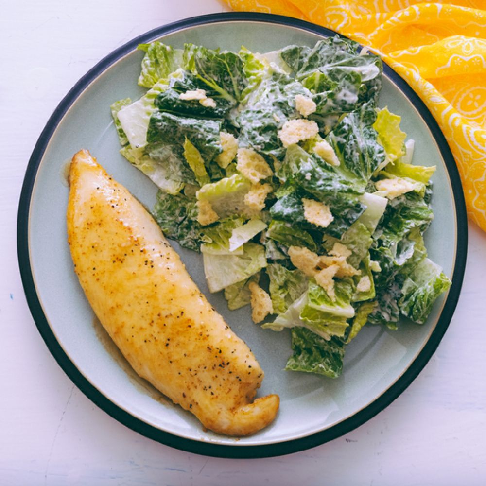 Tilapia with Salad and Cheese