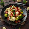 Cauliflower and Broccoli Salad with Bacon