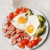 Fried Eggs with Sausages and Veggies