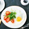 Fried Eggs with Tomato and Parsley