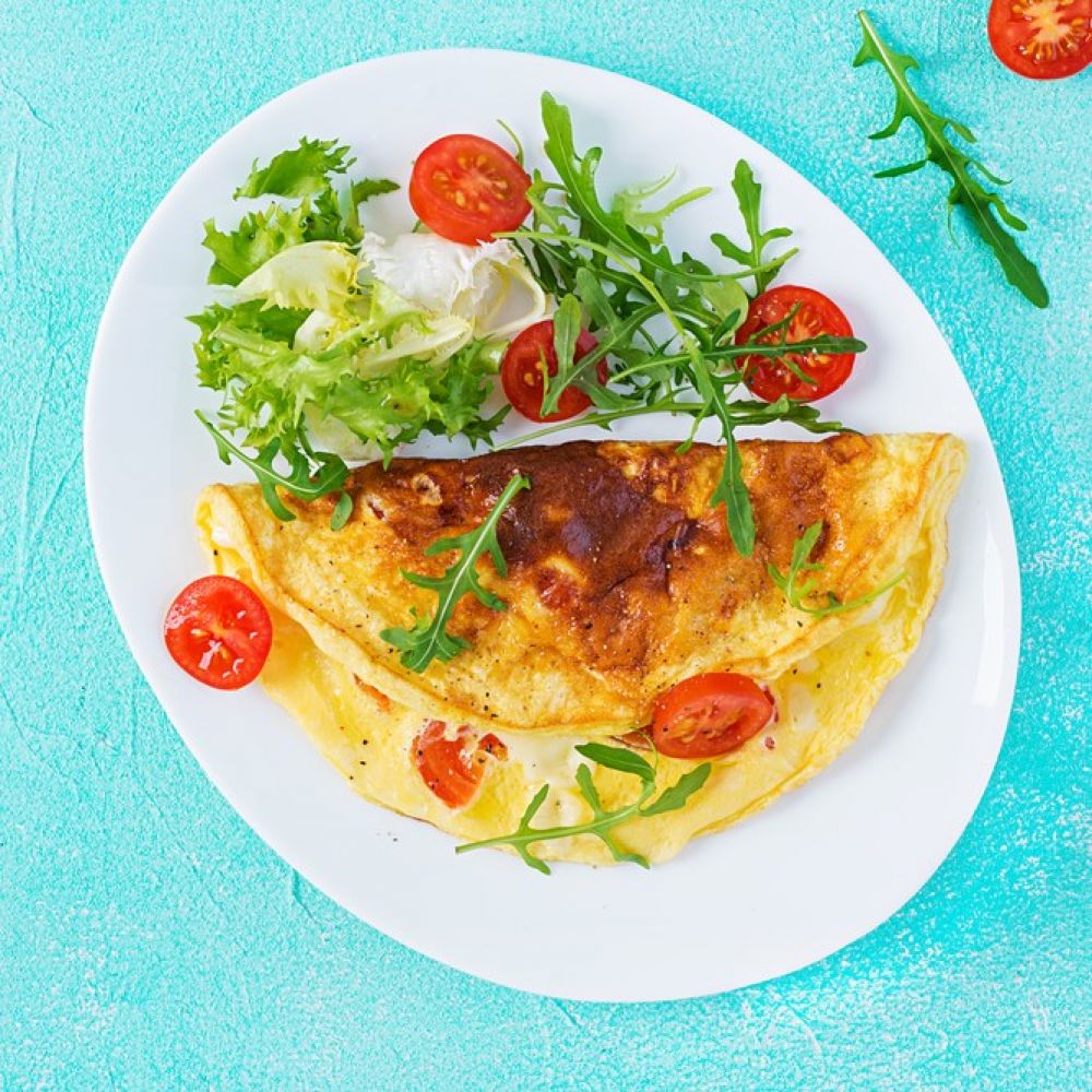 Omelette with Cheese and Vegetables