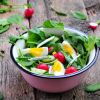 Boiled Eggs with Courgette and Radishes