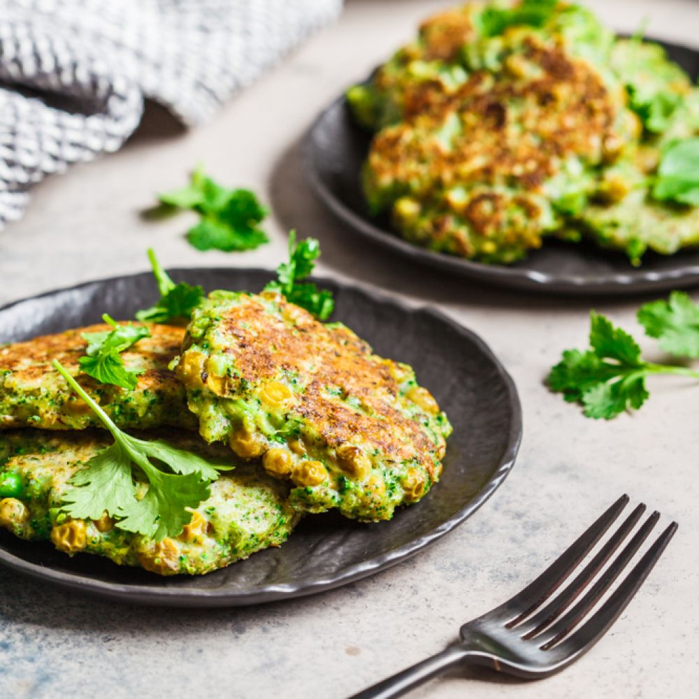 Garden Pea and Spinach Pancakes