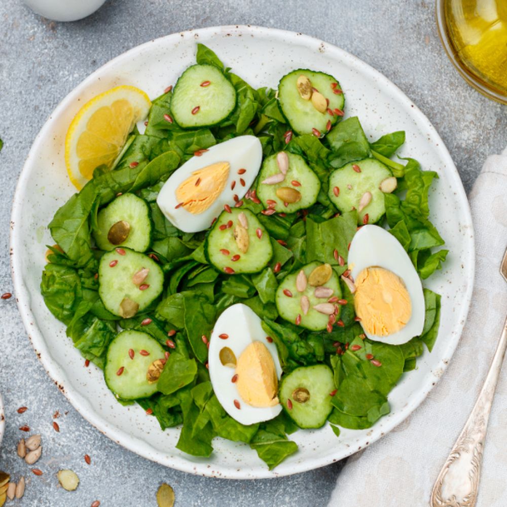 Salad with Eggs and Seeds