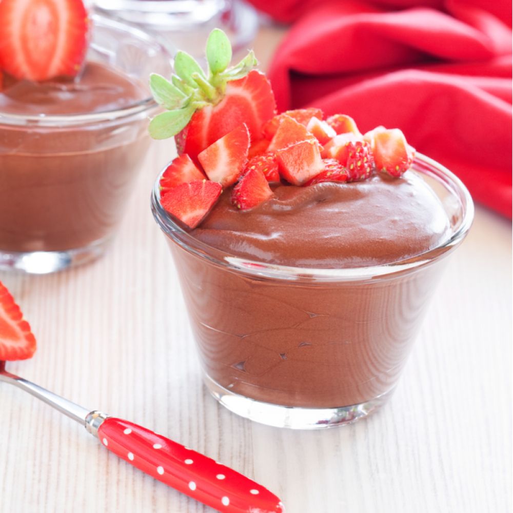 Chocolate Mascarpone Yogurt with Strawberries