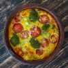 Omelette with Cheddar Cheese and Vegetables