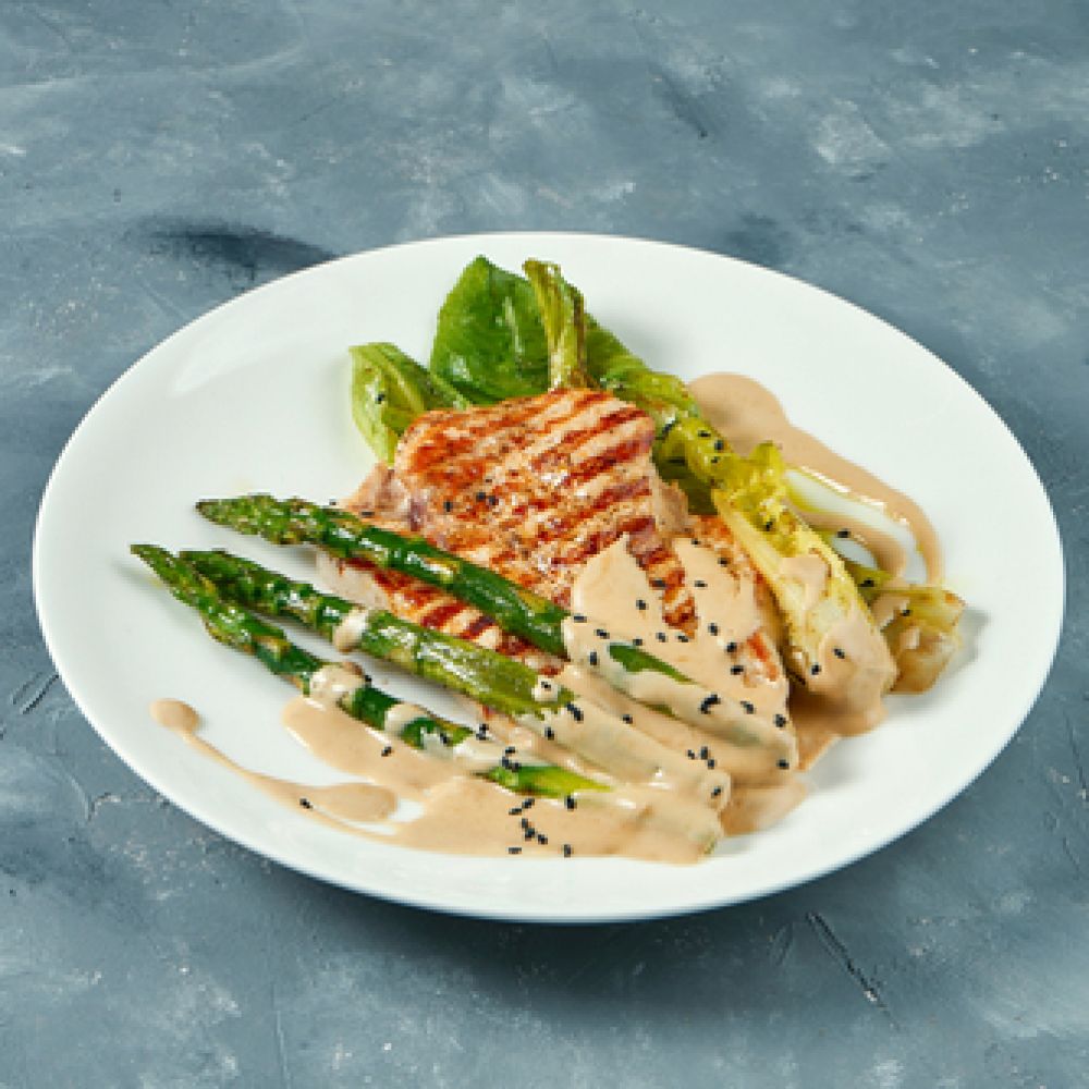 Turkey Steak with Creamy Asparagus