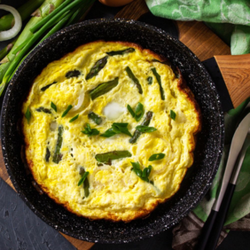 Omelet with Asparagus and Parmesan Cheese