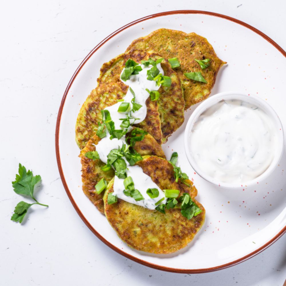 Courgette Pancakes with Parmesan Cheese