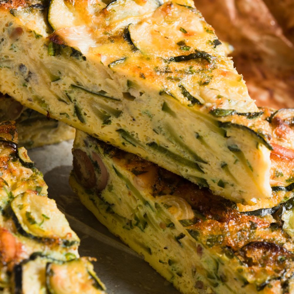 Three Cheese Courgette Frittata